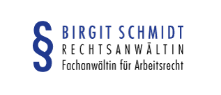 Logo Birgit Schmidt Rechtsanwältin – Fachanwältin für Arbeitsrecht Logo Birgit Schmidt Rechtsanwältin – Fachanwältin für Arbeitsrecht